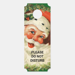 Nicht stören Vintager Weihnachtsmann und Kiefernkr Türanhänger