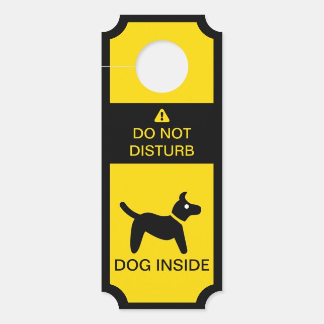 Nicht stören Vorsicht beim Hund im Inneren Türanhänger (Vorderseite)
