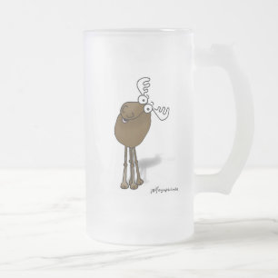 Nicht tun Elche mit mir - Bier-Tasse! Mattglas Bierglas