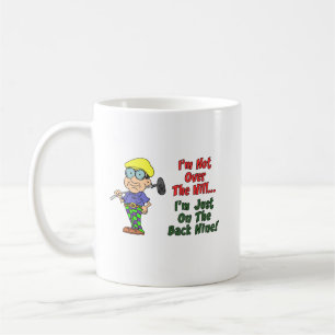 Nicht über dem Hügel gerade auf der Tasse des