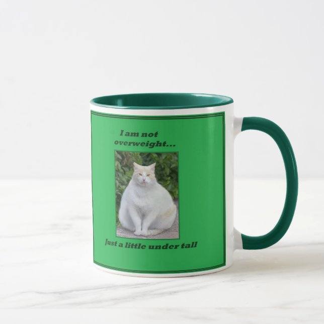 Nicht überladene fette Katzen-Tasse Tasse (Rechts)