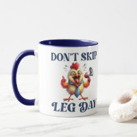 Nicht überspringen Leg Day lustiges Huhn
