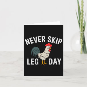 Nicht überspringen LG Day Gym Rooster Funny Workou Karte