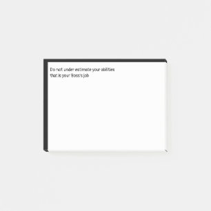 Nicht unterschätzen Ihre Fähigkeiten, die Ihre Post-it Klebezettel