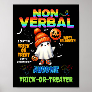 Nicht-verbaler Ausome Süßigkeiten-oder-Saures-Auti Poster