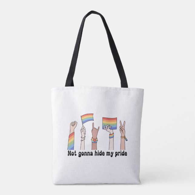 Nicht verbergen mein stolzer Regenbogenflagge Groo Tasche (Rückseite)