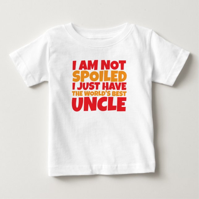 nicht verdorben, sondern der beste Onkel der Welt Baby T-shirt (Vorderseite)