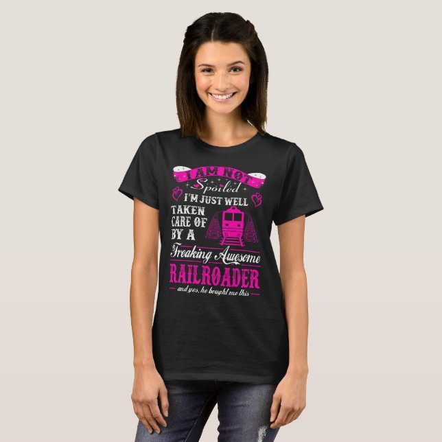Nicht verdorbenes kümmertes um Railroader T-Shirt (Vorne ganz)