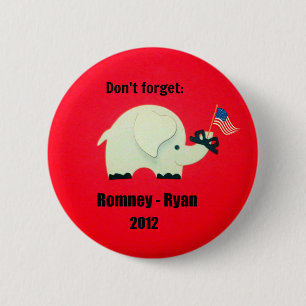 Nicht vergessen: Romney - Ryan 2012 Button