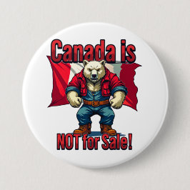 NICHT VERKAUF, Kanada, Polar Bear Lumberjack, Flag Button