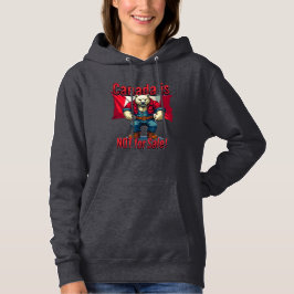 NICHT VERKAUF, Kanada, Polar Bear Lumberjack, Flag Hoodie