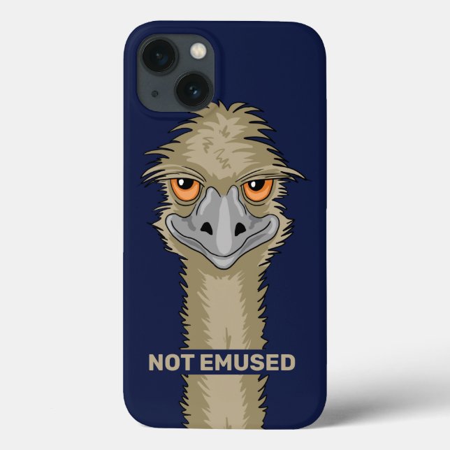 Nicht vermutet lustige Emu Pun Indigo Blue Case-Mate iPhone Hülle (Rückseite)