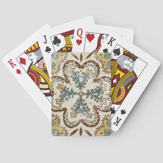 Nicht-Verschönertes Batik-Quadrat II Spielkarten (Rückseite)