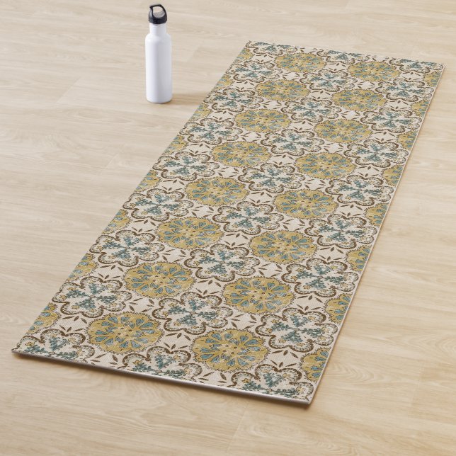 Nicht-Verschönertes Batik-Quadrat II Yogamatte (Beispiel)
