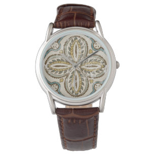 Nicht-Verschönertes Batik-Quadrat III Armbanduhr