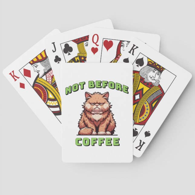 Nicht vor dem Kaffee Spielkarten (Rückseite)