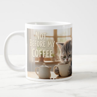 Nicht vor meinem Kaffee Lustiger Tom & Luna Jumbo- Jumbo-Tasse