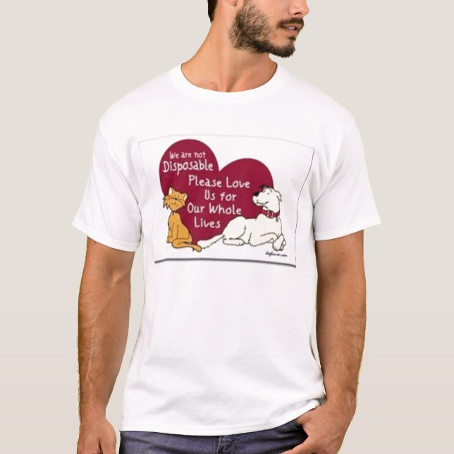 Nicht Wegwerfkatze/Hund T-Shirt (Vorderseite)