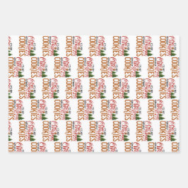 Nicht Weihnachten ohne Kekse Geschenkpapier Set