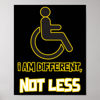 nicht weniger Menschen mit Behinderung Wheelcha Poster