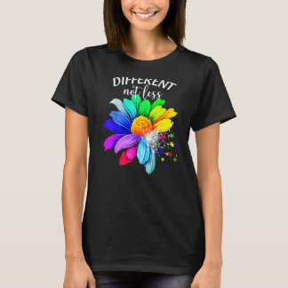 Nicht weniger Sonnenblumen Autismus Puzzle Awarene T-Shirt