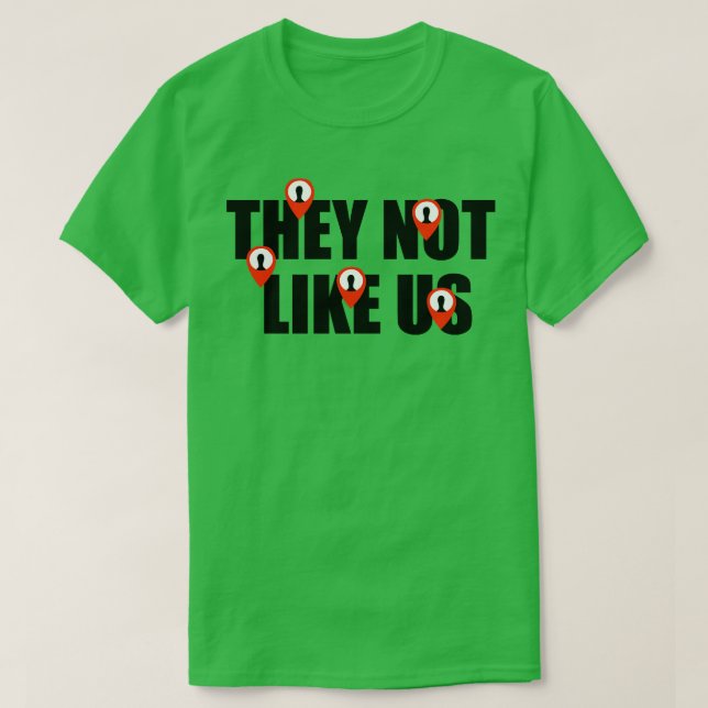Nicht wie wir Kendrick Lamar Text Thirt 1 T-Shirt (Design vorne)