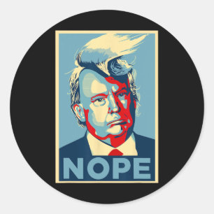 Nicht wieder lustiger Trump 2024 Runder Aufkleber