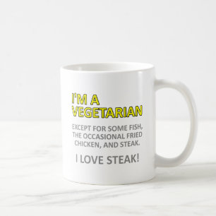 Nicht wirklich ein vegetarischer lustiger Becher Kaffeetasse