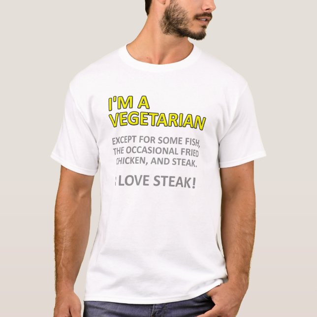 Nicht wirklich ein vegetarisches Funny Tshirt (Vorderseite)