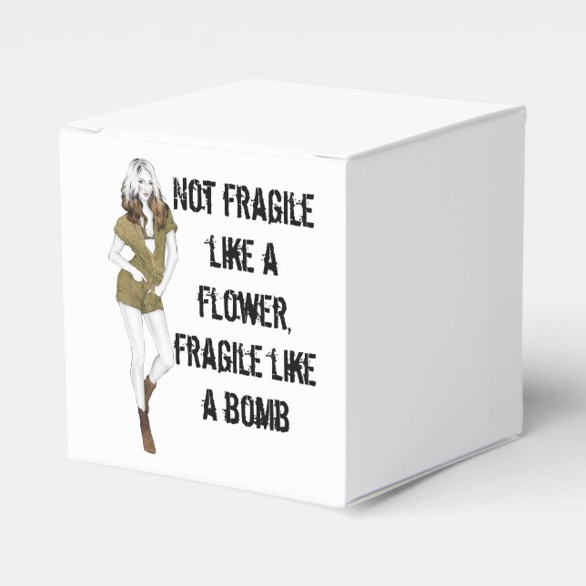Nicht zerbrechlich wie eine Blume, zerbrechlich wi Geschenkschachtel (Vorderseite)