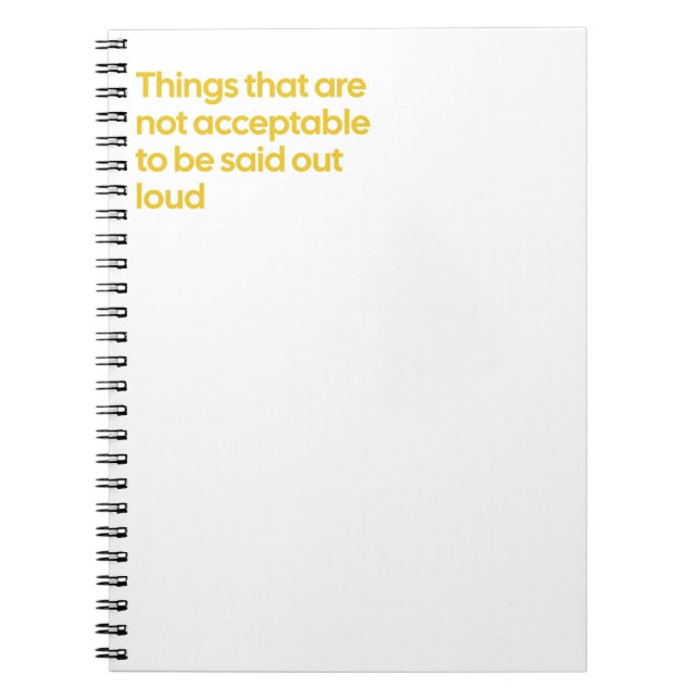 Nicht zu sagen notizblock (Vorderseite)