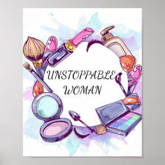 Nicht zu stoppende weibliche Kunstdruckerei, Motiv Poster