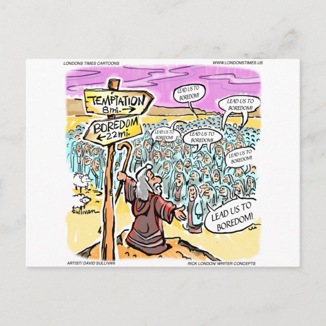 Nicht zu Versuchung? Funny Gifts Cards & T-Shirts Postkarte (Vorderseite)