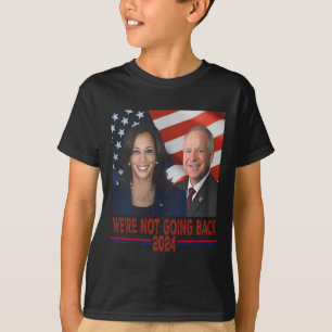 Nicht zurück Kamala Harris Tim Walz T-Shirt
