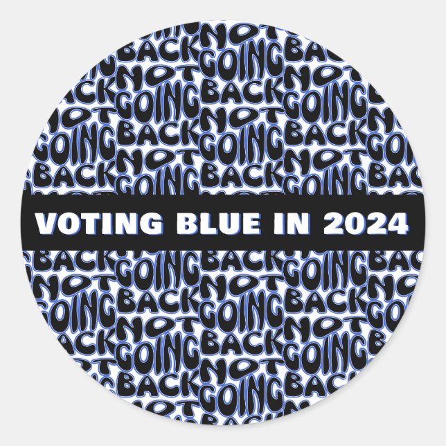 NICHT ZURÜCK RUNDER AUFKLEBER (Vorderseite)