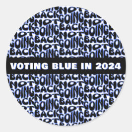 NICHT ZURÜCK RUNDER AUFKLEBER