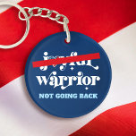 Nicht zurückgehen Warrior Typ USA Flag Heart Navy Schlüsselanhänger<br><div class="desc">Kein "Freudenkrieger" mehr. Nicht zurückgehen. Nicht mein Präsident. Mit diesem grafischen, patriotischen Acryl-Schlüsselanhänger stehen Sie der Demokratie und Ihren Mitfrauen zur Seite. Weiße Kalligraphie-Typografie, ein rotes "Nein"-Bar und ein rustikales Holzherz aus amerikanischer Fahne überlagern einen marineblau-blauen Hintergrund. Ändern Sie die Kopie, wenn Sie mit Ihrem Namen oder einer anderen Nachricht...</div>