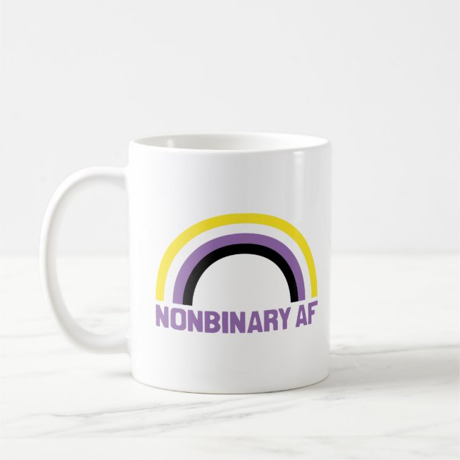 Nichtbinär AF Kaffeetasse (Links)