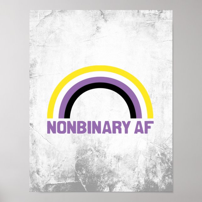 Nichtbinär AF Poster (Vorne)