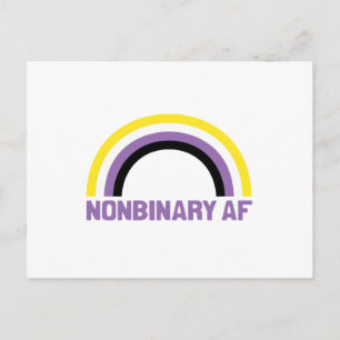 Nichtbinär AF Postkarte