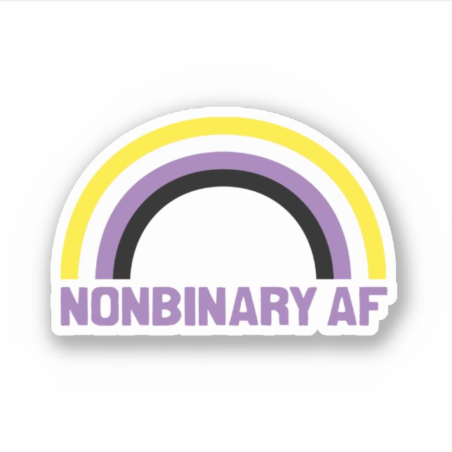 Nichtbinäre AF Aufkleber (Vorderseite)