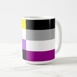 Nichtbinäre asexuelle Doppel-Stolzflagge Kaffeetasse