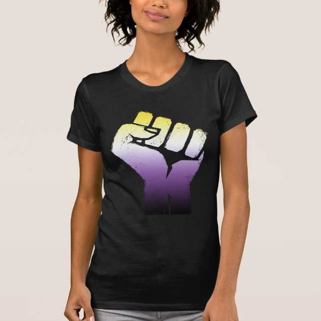 nichtbinäre Faust T-Shirt (Vorderseite)