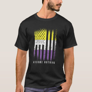 Nichtbinäre Flag Annahme Nichts Genderqueer Non-B T-Shirt