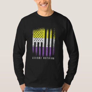 Nichtbinäre Flag Annahme Nichts Genderqueer Non-Bi T-Shirt