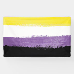 Nichtbinäre Pride-Flagge Banner