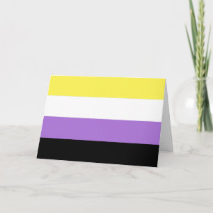 Nichtbinäre Pride-Flagge Feiertagskarte