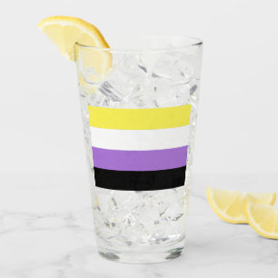 Nichtbinäre Pride-Flagge Glas