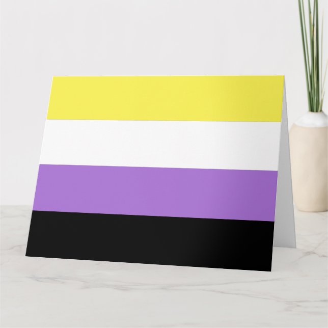 Nichtbinäre Pride-Flagge Karte (Vorderseite)