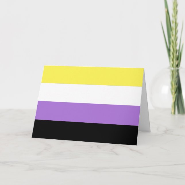 Nichtbinäre Pride-Flagge Karte (Vorderseite)